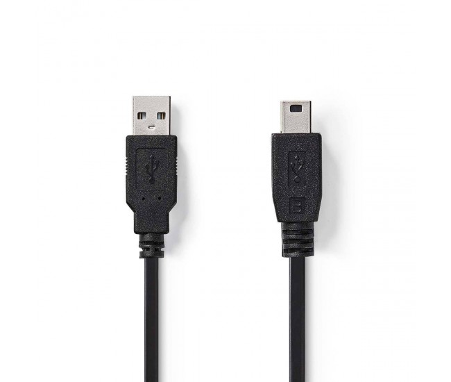 Cablu USB 2.0 USB A tata - Mini USB tata 2m Nedis