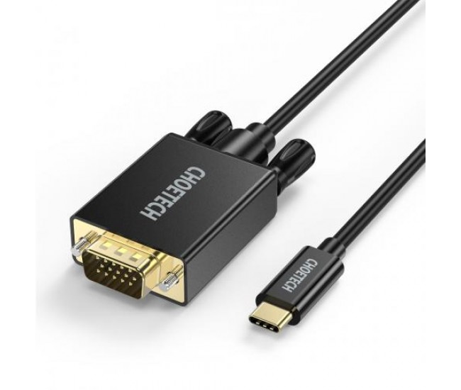 Cablu USB Type C - VGA Choetech XCV-1801 1.8m negru