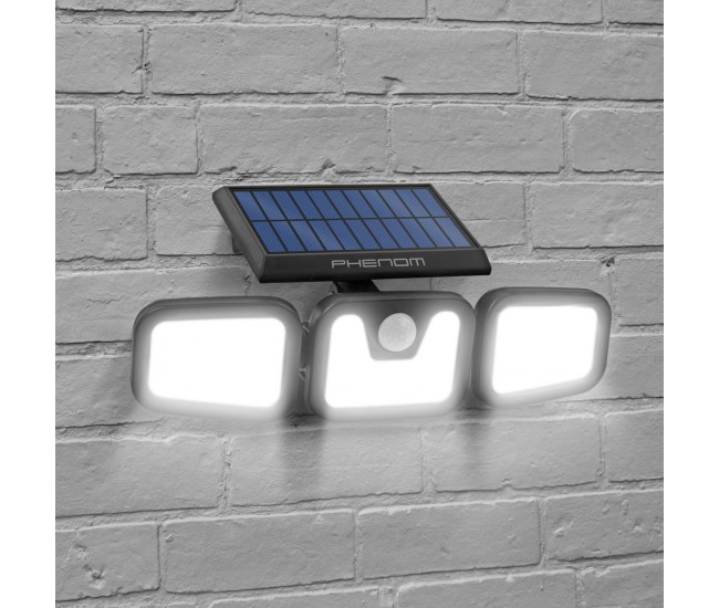 Reflector solar 10W 600lm IP65 rotativ cu senzor de miscare 3 LED-uri COB