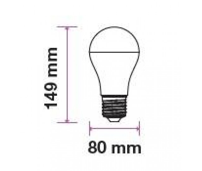 Bec LED A80 E27 18W 2000lm 4000K alb neutru V-TAC