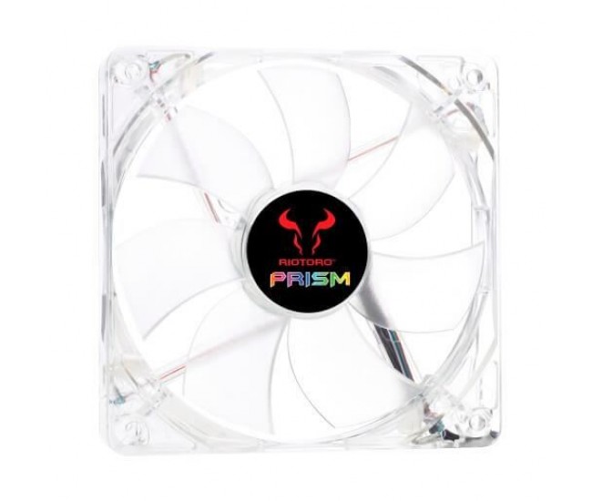 Ventilator Riotoro Cross-X Clear Classic 120mm iluminare albastra