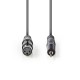 Cablu Audio Balansat XLR 3 Pini mama - Jack 3.5 mm tata stereo 1m Gri NEDIS