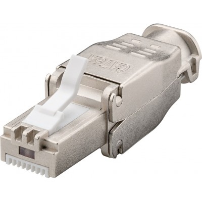 Mufa tata RJ45 CAT6A STP metal ecranata cablu max. 9mm AWG 22 - AWG 24 montare fara cleste 38292 Goobay