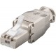 Mufa tata RJ45 CAT6A STP metal ecranata cablu max. 9mm AWG 22 - AWG 24 montare fara cleste 38292 Goobay