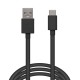 Cablu de date/incarcare USB-USB Type C negru 1m delight 55550BK-1