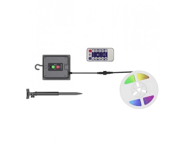 Kit banda LED RGB incarcare solara IP67 V-tac SKU-23046