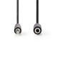 Cablu audio Jack Stereo 3.5 mm tata - 3.5 mm mama 2m negru Nedis