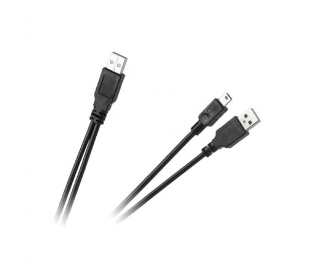 Cablu USB tata-tata si mini USB 5 pini 1.5m