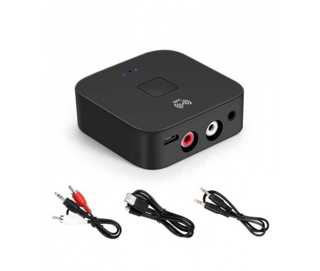 Adaptor convertor audio bluetooth NFC + DIGITAL TOSLINK la analog 2x RCA + Jack 3.5 mm