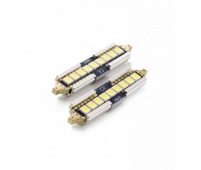 Set 2x becuri auto C5W C10W 41mm LED SMD alb 12V 5W 650lm Canbus interior portbagaj Carguard