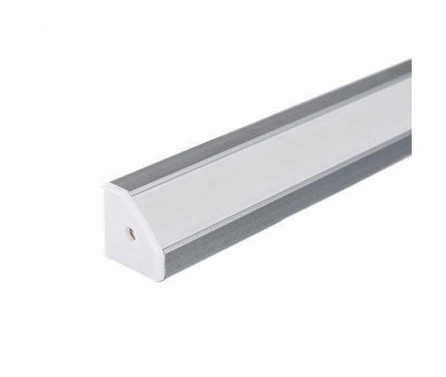 Profil aluminiu pentru banda LED 2m 19mm x 19mm mat V-TAC