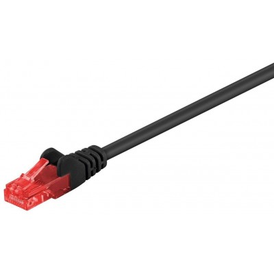 Cablu UTP CAT6 mufat 2m patch cord negru GOOBAY