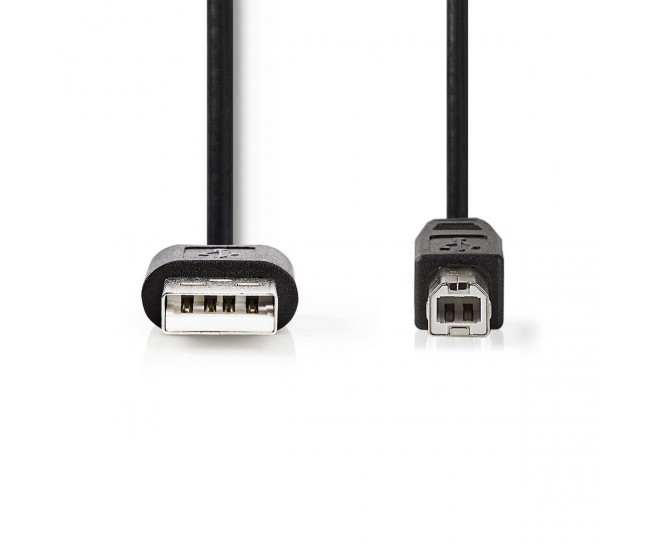 Cablu USB 2.0 Nedis USB-A tata - USB-B tata 2m