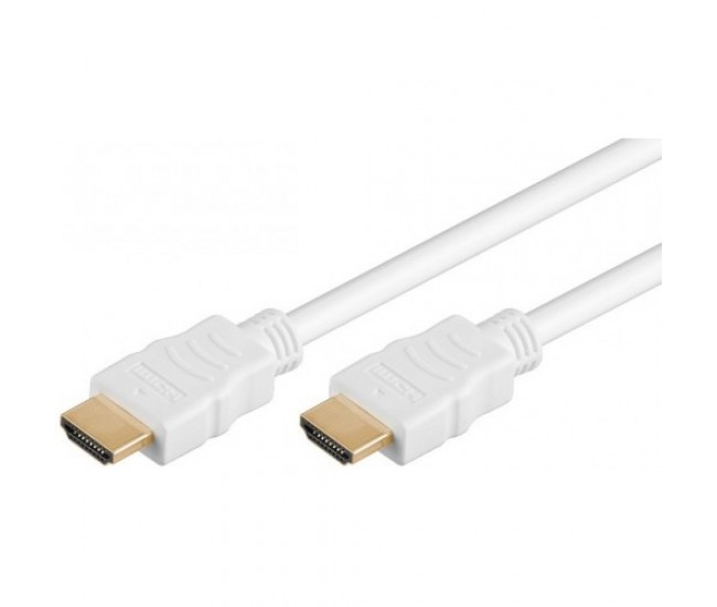 Cablu Hdmi 2m v1.4 alb Ethernet 3D Goobay