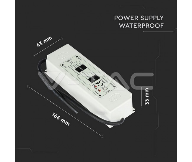 Sursa alimentare banda LED 12V 6A 75W IP67 V-TAC