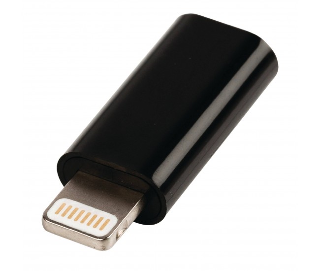 Adaptor USB Lightning tata - micro USB mama negru Valueline