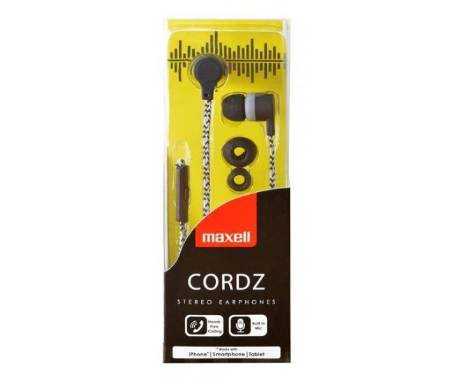 Casca in ureche negru CORDZ Maxell casti stereo cu microfon