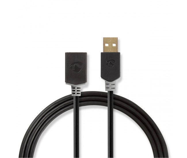 Cablu USB 2.0 A tata - USB A mama 2m Nedis