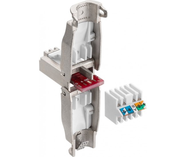 Mufa tata RJ45 CAT6A STP metal ecranata cablu max. 9mm AWG 22 - AWG 24 montare fara cleste 38292 Goobay