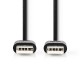 Cablu USB 2.0 Nedis USB A tata - USB A tata 2m negru