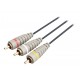 Cablu audio-video 3x RCA tata - 3x RCA tata 2m albastru Bandridge