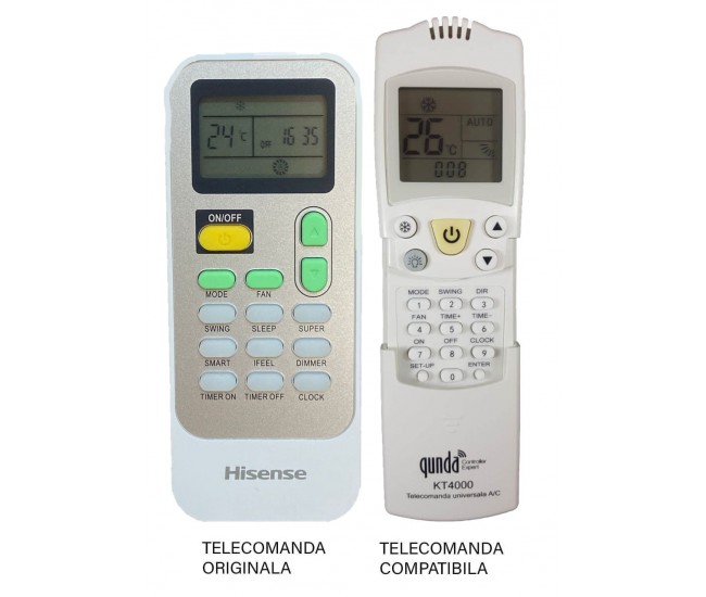 Telecomanda Aer Conditionat pentru Hisense DG11J1-91 (492)