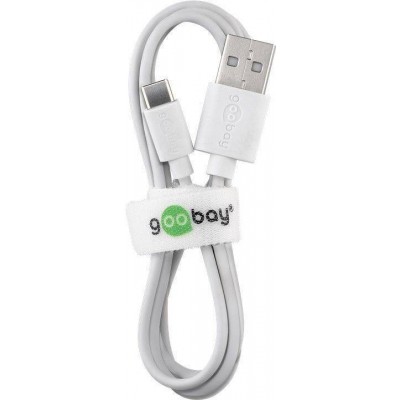 Cablu USB Type C tata - USB 2.0 tata 1m 3A 0.48Gbit/s alb Goobay