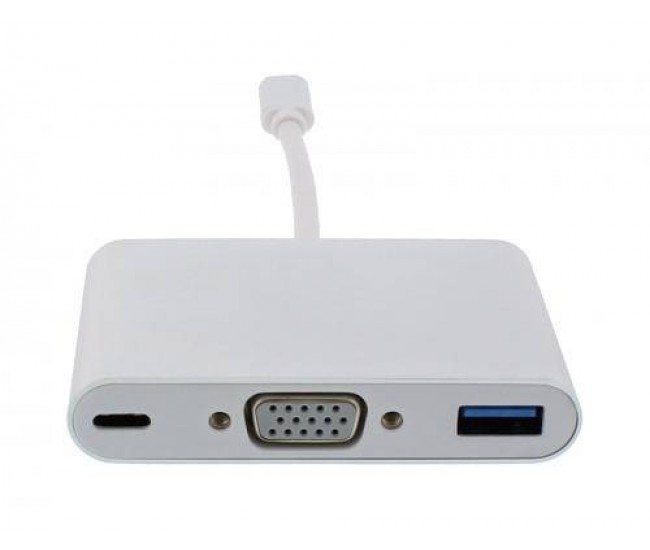 Adaptor USB Type C 3.1 - VGA USB3.0 USB-C PD Well