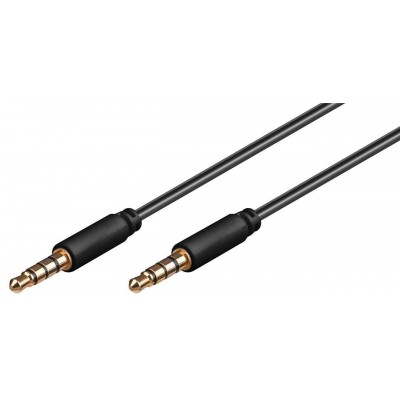 Cablu audio Jack Stereo 3.5 mm tata 4 pini - 3.5 mm tata 0.5m Goobay