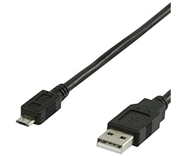 Cablu USB 2.0 tata - micro USB tata 1m negru VALUELINE