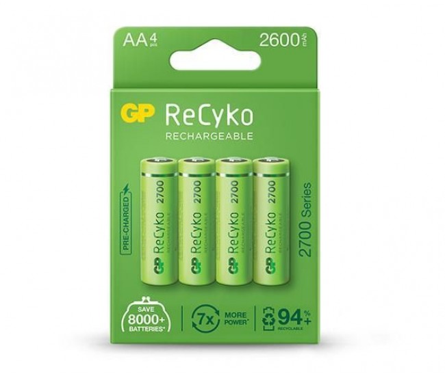 Set acumulatori R6 AA NiMh 2700mAh 4buc GP ReCkyo