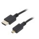 Cablu HDMI 2.0 - micro HDMI 3m 4K negru 32AWG GEMBIRD CC-HDMID-10