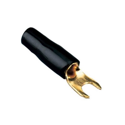 Papuc Terminal tip furca 20mm2 M4 aurit izolat negru ACV 30.4420-03