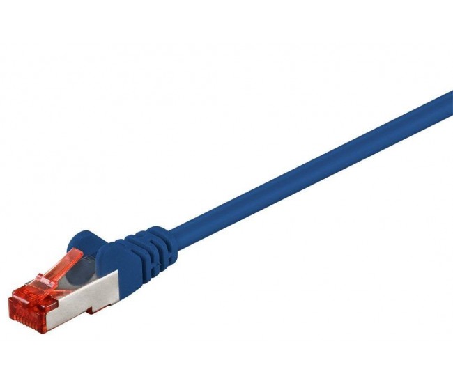 Cablu SFTP PiMF CAT6 albastru 1.5m patchcord cupru ecranat 2x RJ45 Goobay