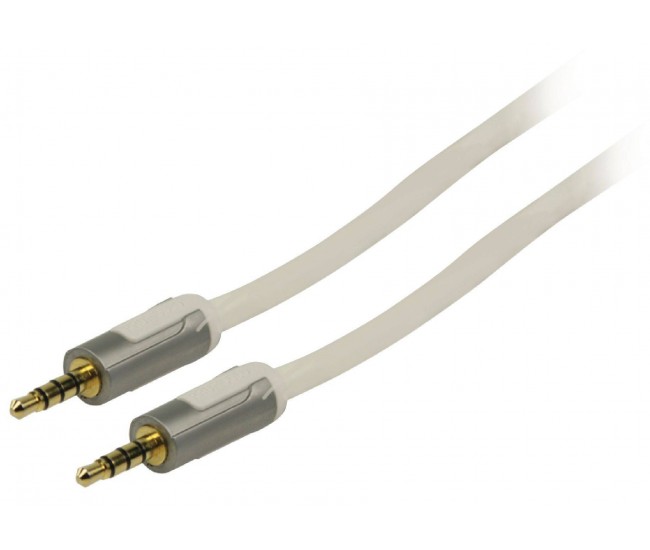 Cablu audio stereo JACK 3.5 mm tata - tata 2m OFC alb Profigold