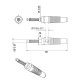 Conector banana tata rosu 4mm cauciuc moale Goobay 11459