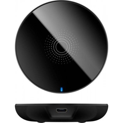 Incarcator fara fir wireless 5W negru pentru telefoane inteligente si dispozitive standard QI Goobay