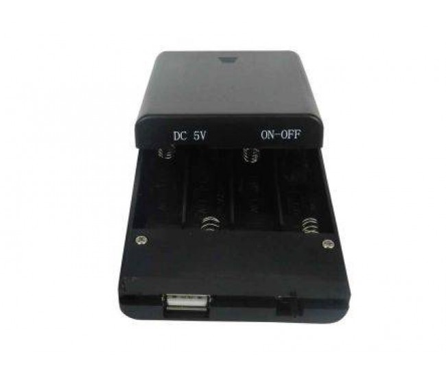 Suport baterii AA R6 x4buc cu suport si capac cu terminal mama USB A COMF SBH341-3S/USB