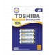 Set 4 acumulatori TOSHIBA NI-MH AAA 750mAh 1.2V Ready to Use TNH-03AC 4BP