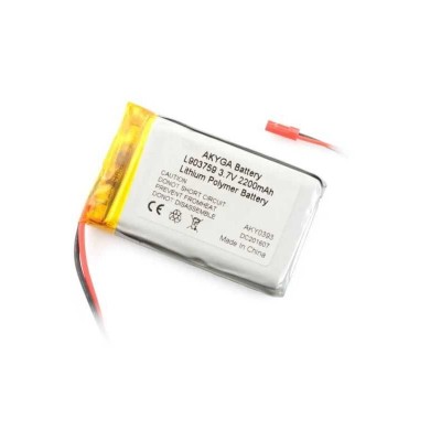 Acumulator Lithium Poliymer 12662 2200mAh 1S 3.7V conector JST-BEC 59x37x9mm AKYGA Battery