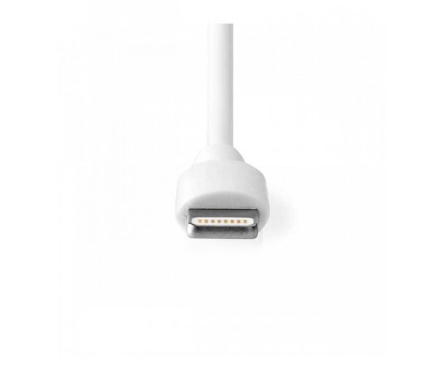 Incarcator auto 12V - Apple Lighting 2.4A certificat MFi alb 1m Nedis