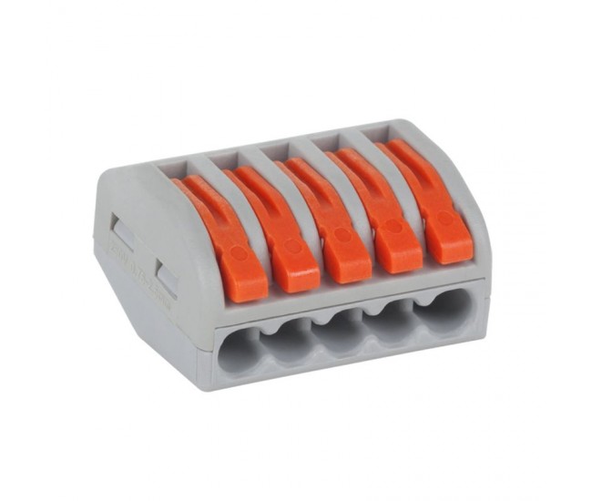 Conector universal rapid 5x 0.75-2.5mm portocaliu