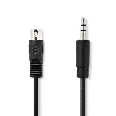 Cablu audio DIN 5pin tata - Jack 3.5 mm tata 1m negru Nedis CAGP20100BK10