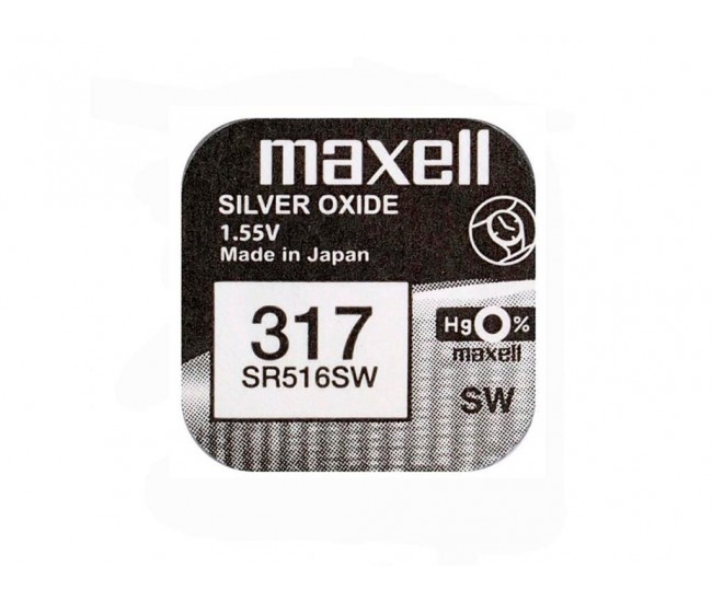 Baterie ceas Maxell SR516SW V317 SR62 1.55V oxid de argint 1buc