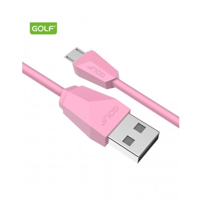 Cablu USB la micro USB Golf Diamond Sync Cablu roz 1m 2A GC-27m