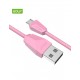 Cablu USB la micro USB Golf Diamond Sync Cablu roz 1m 2A GC-27m