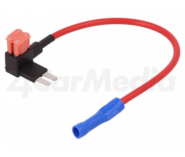 Splitter auto micro 10A 2 sigurante micro 1mm2 culoare rosu 4CarMedia