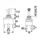 Comutator cu brat 2 circuit 10A 250V ON-OFF-ON cu retinere