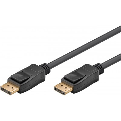 Cablu 3m DisplayPort v1.4 - DisplayPort v.14 HDCP 2.2 fire Cupru negru Goobay 65810