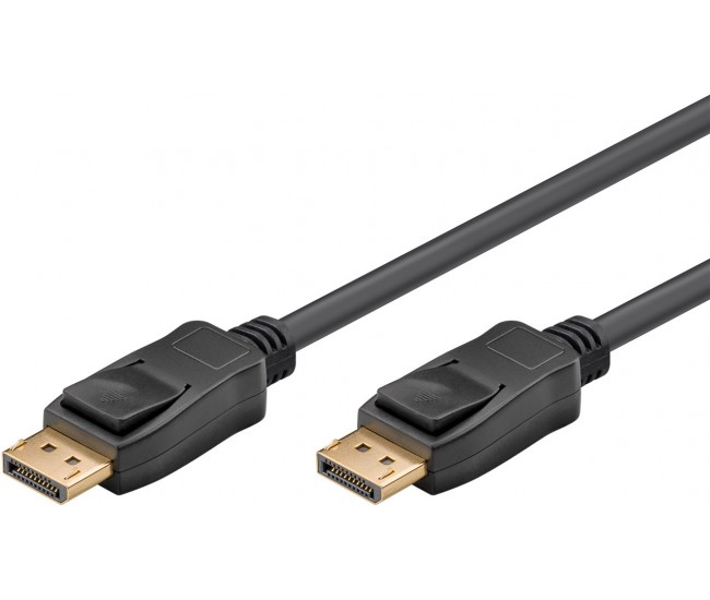 Cablu 3m DisplayPort v1.4 - DisplayPort v.14 HDCP 2.2 fire Cupru negru Goobay 65810